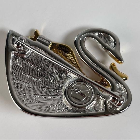 Swarovski Signed Christmas Edition Swan Brooch 30 Crystals - Picture 2 of 11